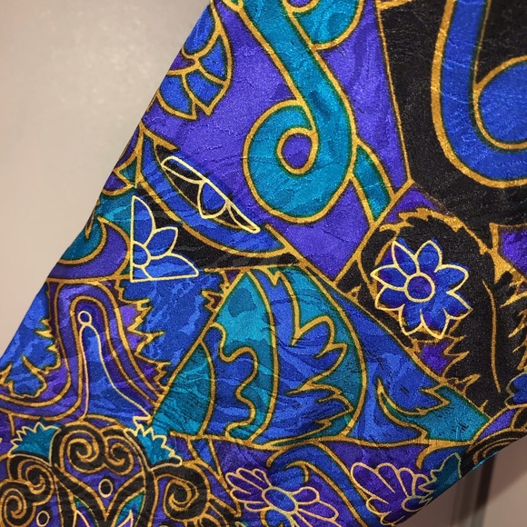 FABULOUS Vintage Silk Studio 1990s Blazer, Size 12 - Picture 7 of 10